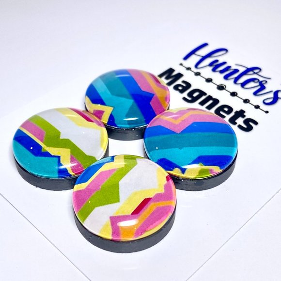 Set of 4 Magnets - Boho Beats Glass Refrigerator Kitchen Whiteboard - NEW - Picture 3 of 3